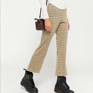 NWT • UO Cara high-rise kick flare plaid pants